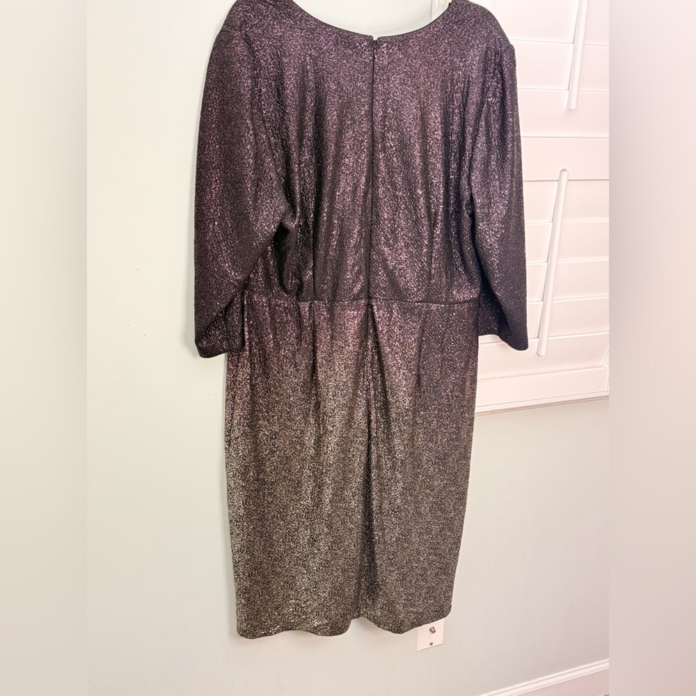 Lane Bryant Metallic Ombré Dress Size 20 Sparkle Party Dress - Picture 4 of 8